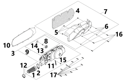 E11 KRANK KUTUSU KAPAK SOL