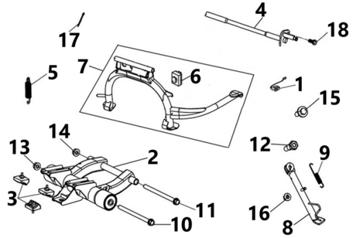 F13 SEHPA ORTA YAN &MOTOR ASKISI
