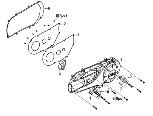 E08 KRANK KUTUSU KAPAK SOL