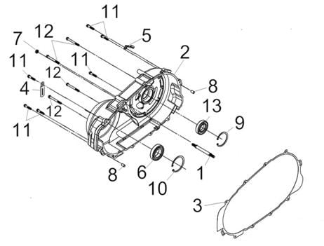 E11 KRANK KUTUSU KAPAK SAG