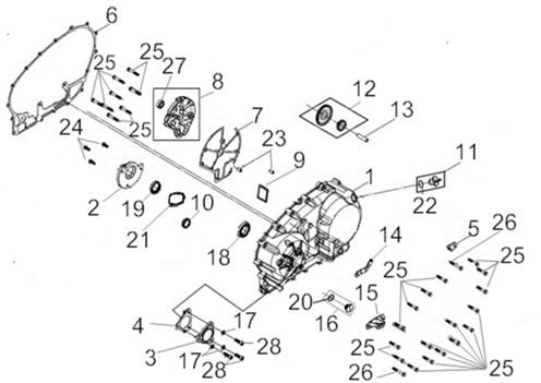 E14 KRANK KUTUSU KAPAK SOL