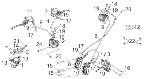 F13 FREN ON CALIPER SAG SOL