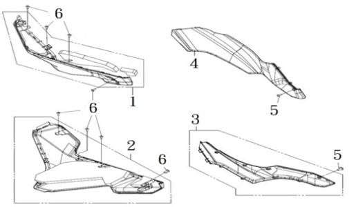F22 AYAK BASMA ALT MARSBIYEL YAN SPOILER TARAF(KISIM)KAPAK SAG SOL