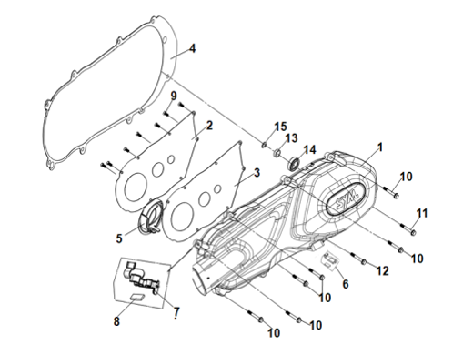 E08 KRANK KUTUSU KAPAK SOL