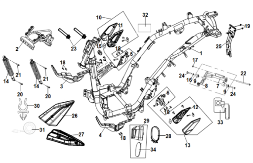 F17 SASE GOVDESI & MOTOR ASKISI & AMORTISOR