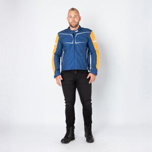 IXS TS-Pro ST+ Spor Motosiklet Montu Lacivert / Turuncu - 2XL