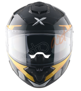 Axor Brutale Kryptic Kask Black Yellow - Pinlock Dahil