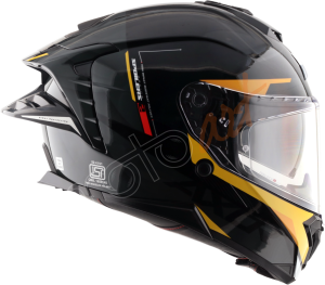 Axor Brutale Kryptic Kask Black Yellow - Pinlock Dahil
