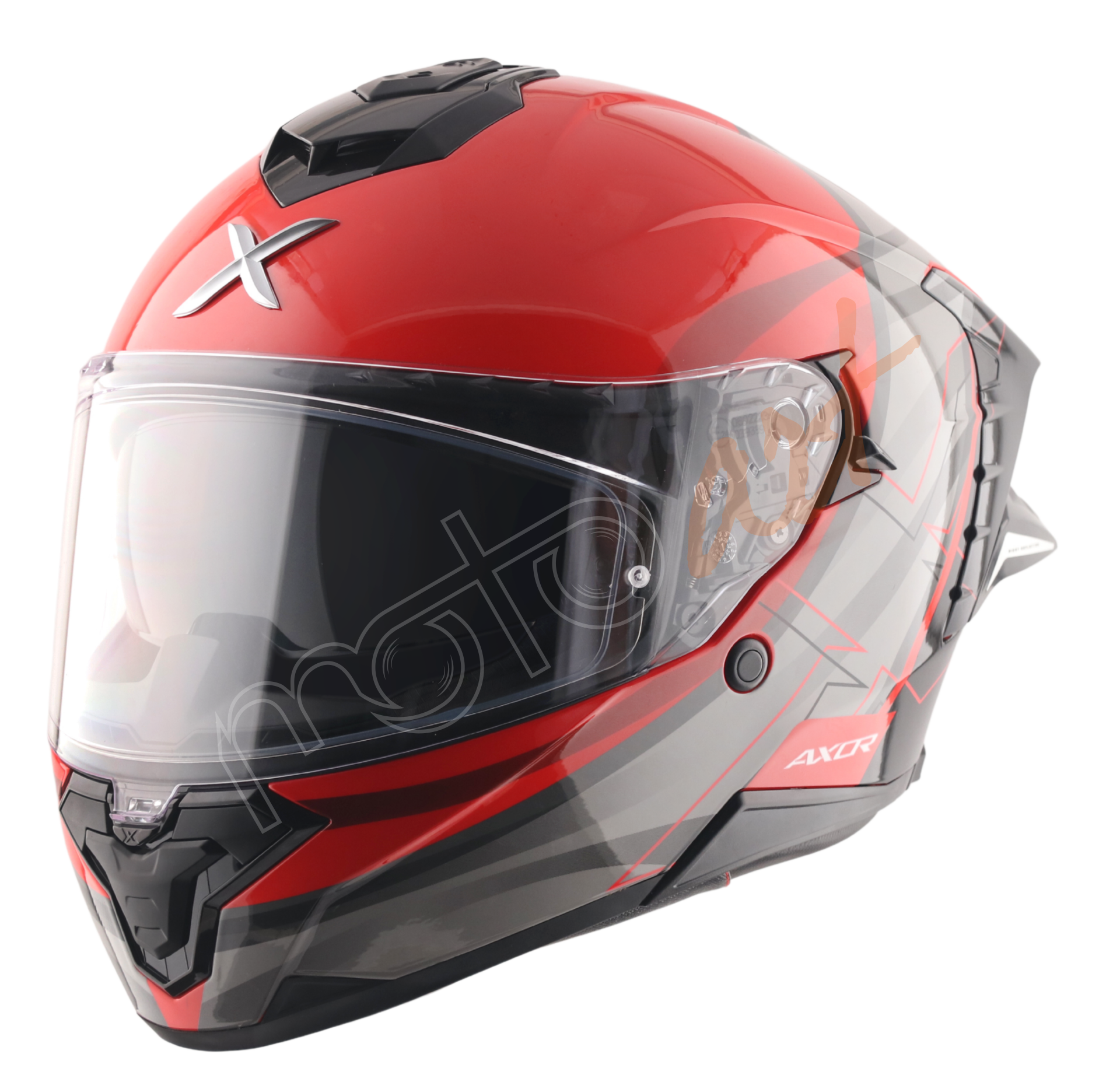 Axor Brutale Surges Kask Black Red - Pinlock Dahil