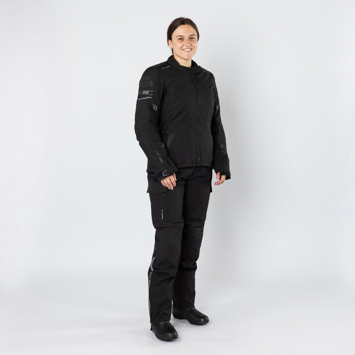 IXS Space-ST+ Su Geçirmez Motosiklet Pantolonu Siyah - 2XL Kısa Paça - Kadın