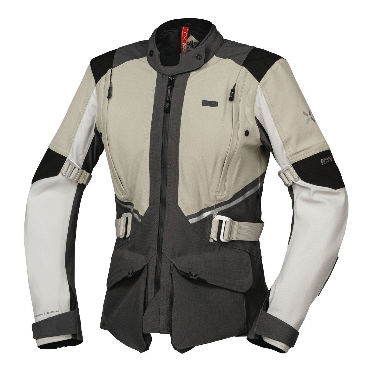 IXS Tourster-STX 1.0 Su Geçirmez Motosiklet Montu Bej / Gri - L - Kadın