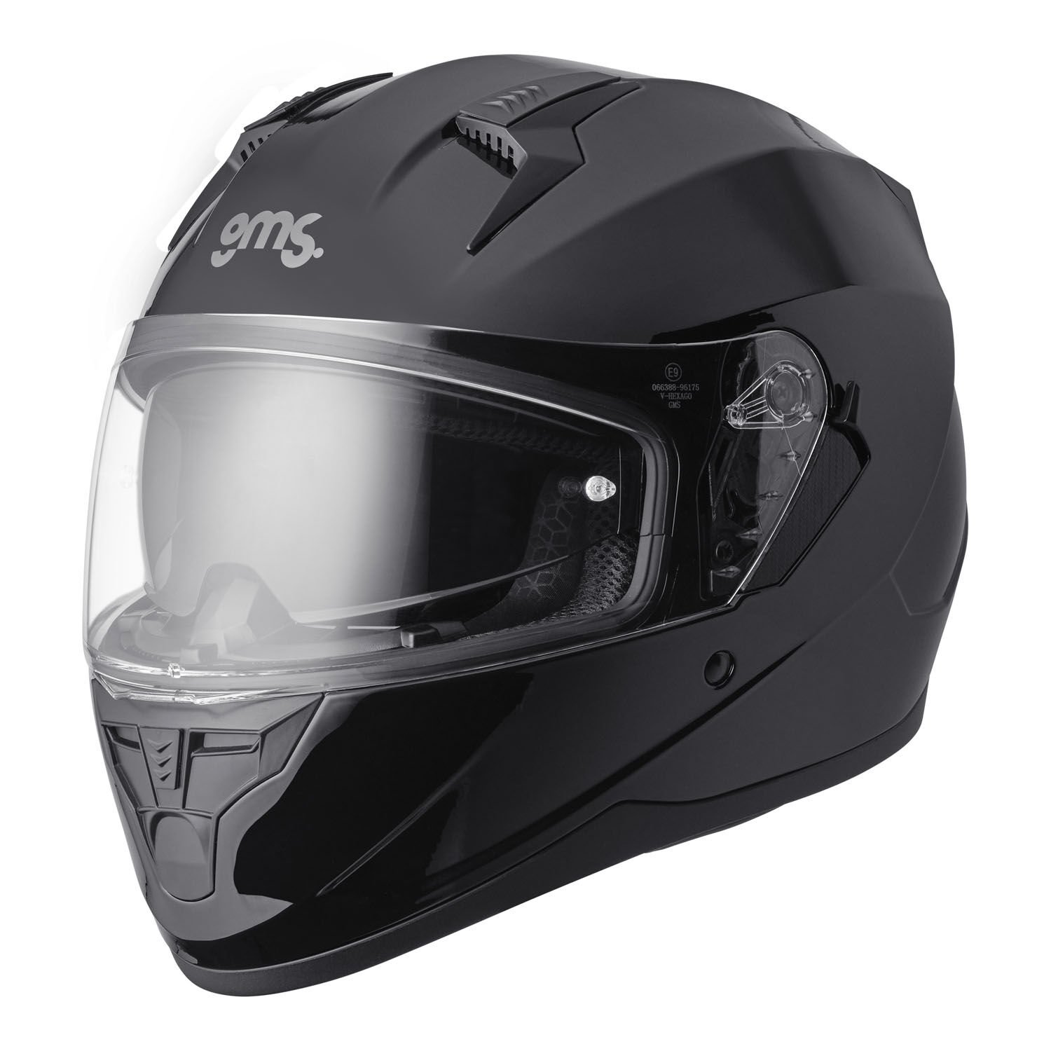 Gms Hexago Kapalı Kask Siyah - XL