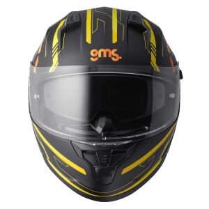 Gms Hexago Kapalı Kask Mat Sarı Turuncu - L