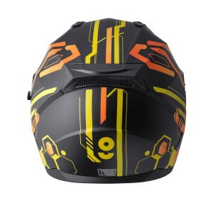 Gms Hexago Kapalı Kask Mat Sarı Turuncu - L