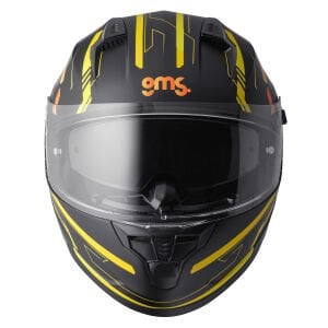 Gms Hexago Kapalı Kask Mat Sarı Turuncu - M