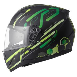 Gms Hexago Kapalı Kask Mat Yeşil - L