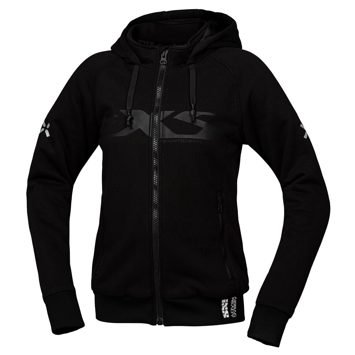 IXS Rapid 1.0 Hoodie Siyah - S - Kadın