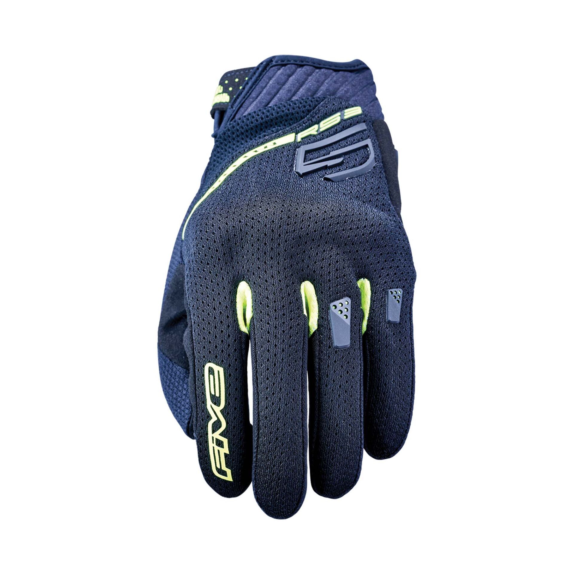 Five RS3 Evo Airflow Motosiklet Eldiveni Siyah / Sarı - 2XL / 12