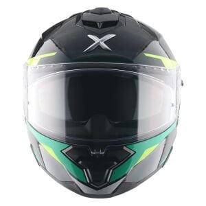 Axor Brutale Kapalı Kask Siyah Yeşil - 2XL
