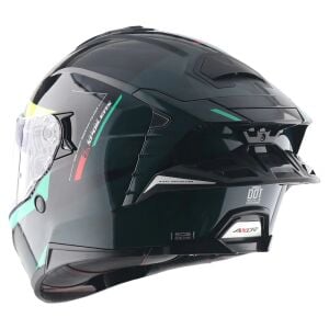 Axor Brutale Kapalı Kask Siyah Yeşil - 2XL