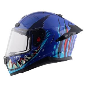 Axor Saber Kapalı Kask Metalik Mavi - XL