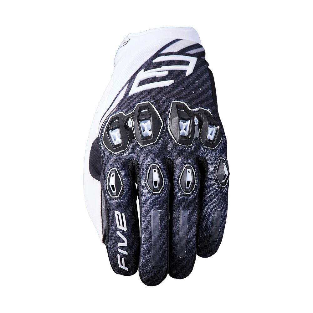 Five Stunt Evo 2 Motosiklet Eldiveni Siyah / Beyaz - 3XL / 13