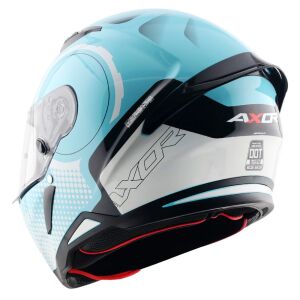 Axor Hunter Kapalı Kask Mavi Beyaz - S