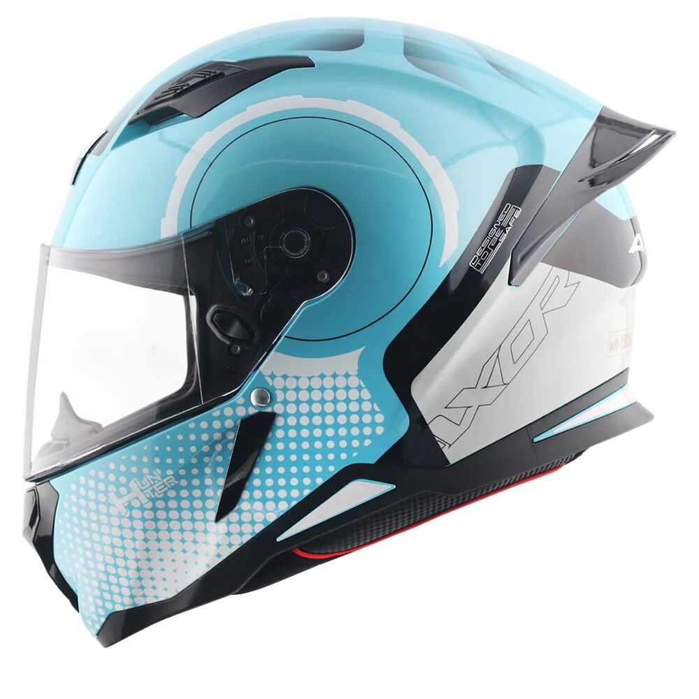 Axor Hunter Kapalı Kask Mavi Beyaz - L
