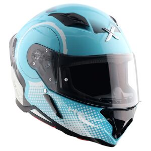 Axor Hunter Kapalı Kask Mavi Beyaz - XL