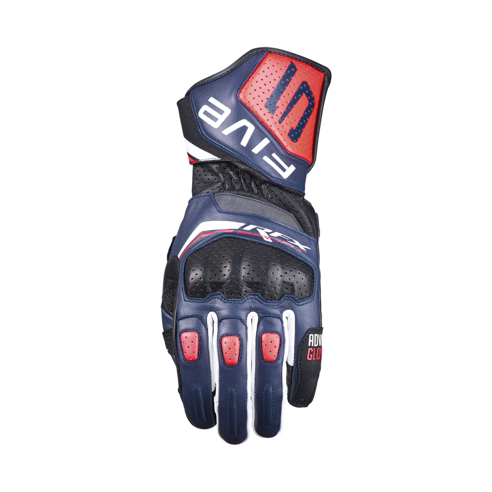 Five RFX Sport Evo Motosiklet Eldiveni Lacivert / Kırmızı - M / 09