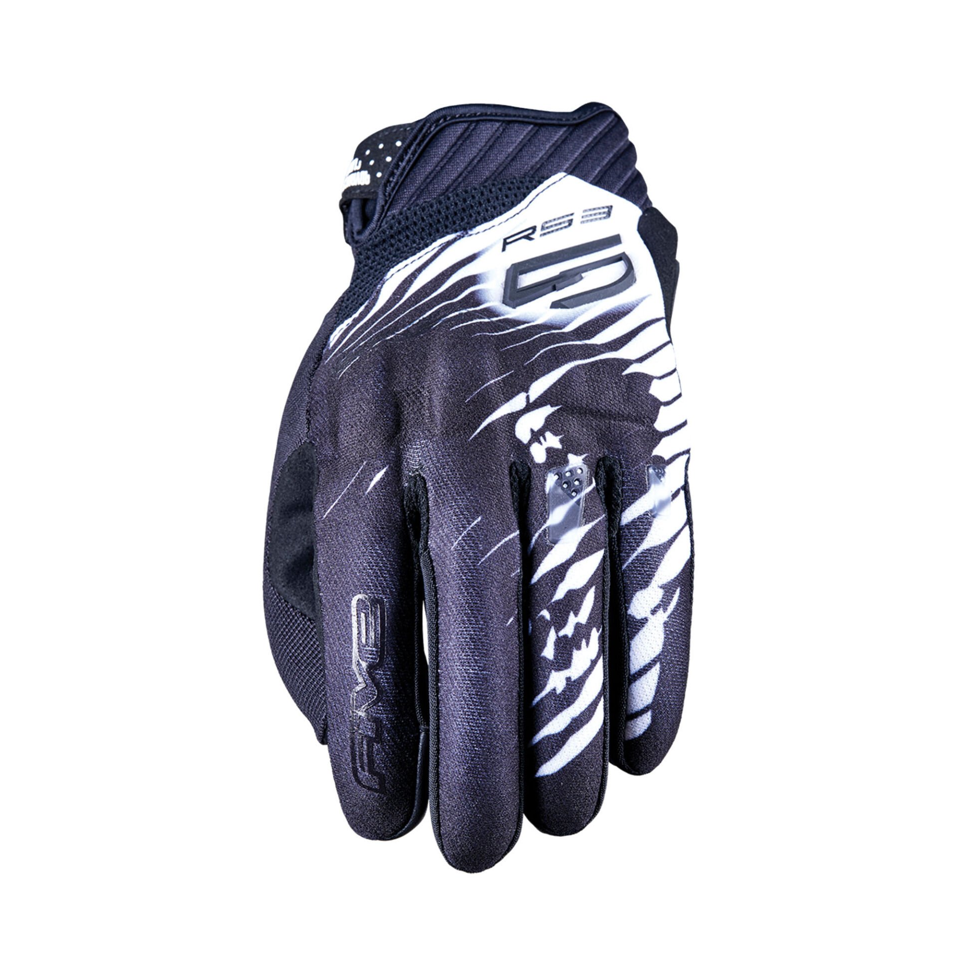 Five RFX Sport Airflow Motosiklet Eldiveni Beyaz Siyah Grafik - XL / 11