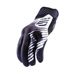 Five RFX Sport Airflow Motosiklet Eldiveni Beyaz Siyah Grafik - XL / 11