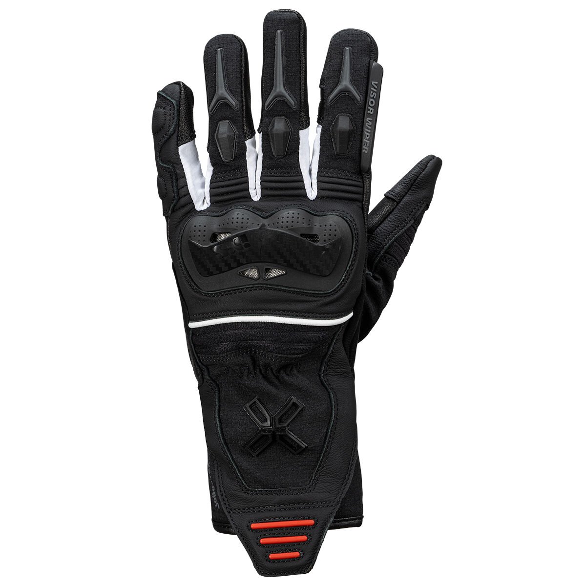 IXS Rapid-STX 1.0 Su Geçirmez Motosiklet Eldiveni Siyah / Beyaz - 2XL - Erkek