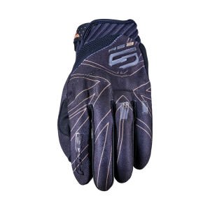 Five RFX Sport Airflow Motosiklet Eldiveni Siyah Gold Grafik - S / 08