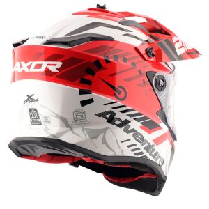 Axor X-Cross Kapalı Kask Beyaz Kırmızı - L