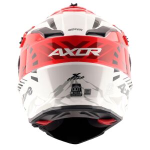 Axor X-Cross Kapalı Kask Beyaz Kırmızı - L