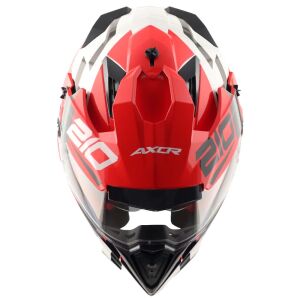 Axor X-Cross Kapalı Kask Beyaz Kırmızı - L