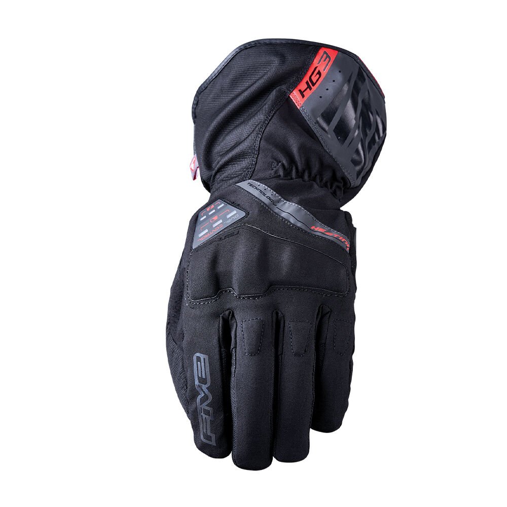 Five HG3 Evo WP Isıtmalı Motosiklet Eldiveni Siyah Siyah - 2XL / 12
