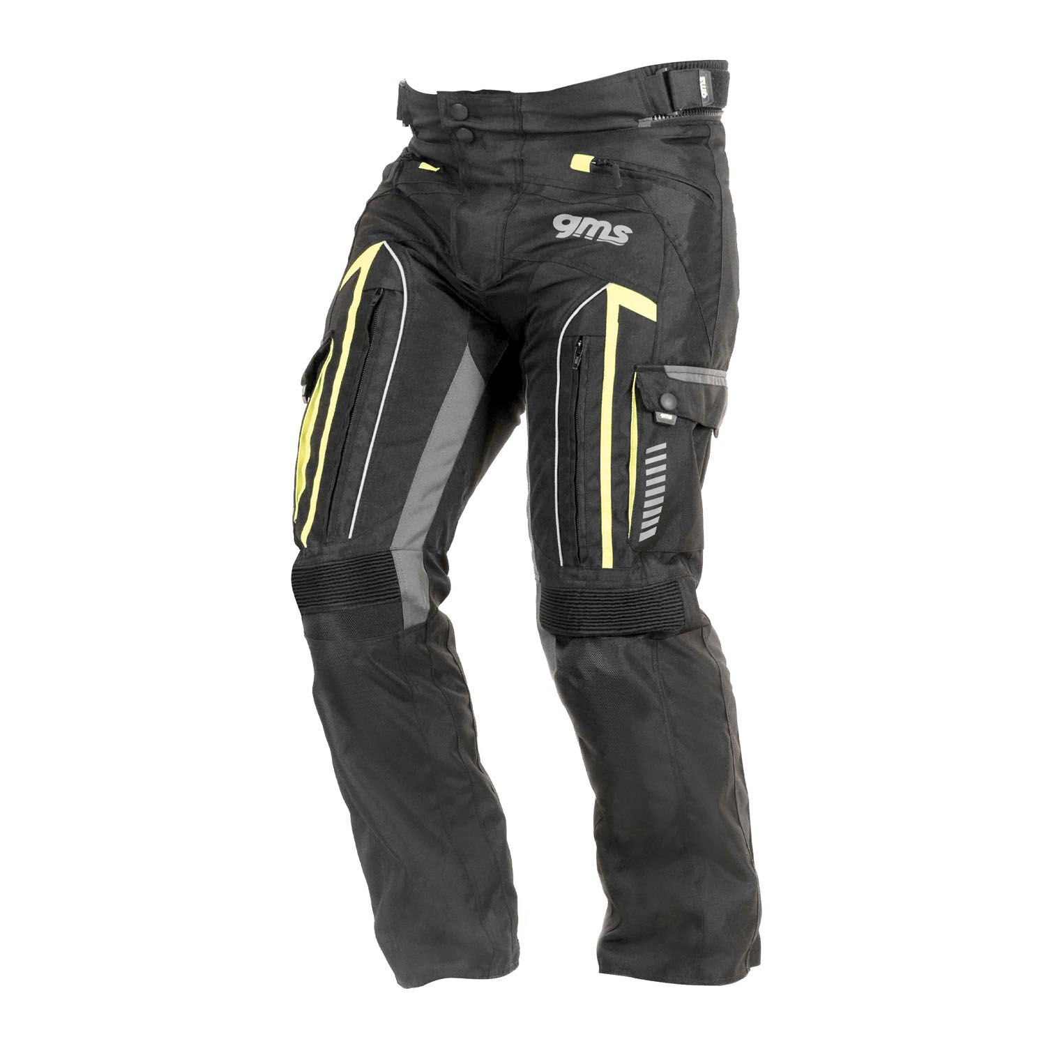 Gms Everest WP Su Geçirmez Motosiklet Pantolonu Siyah / Antrasit / Sarı - 6XL
