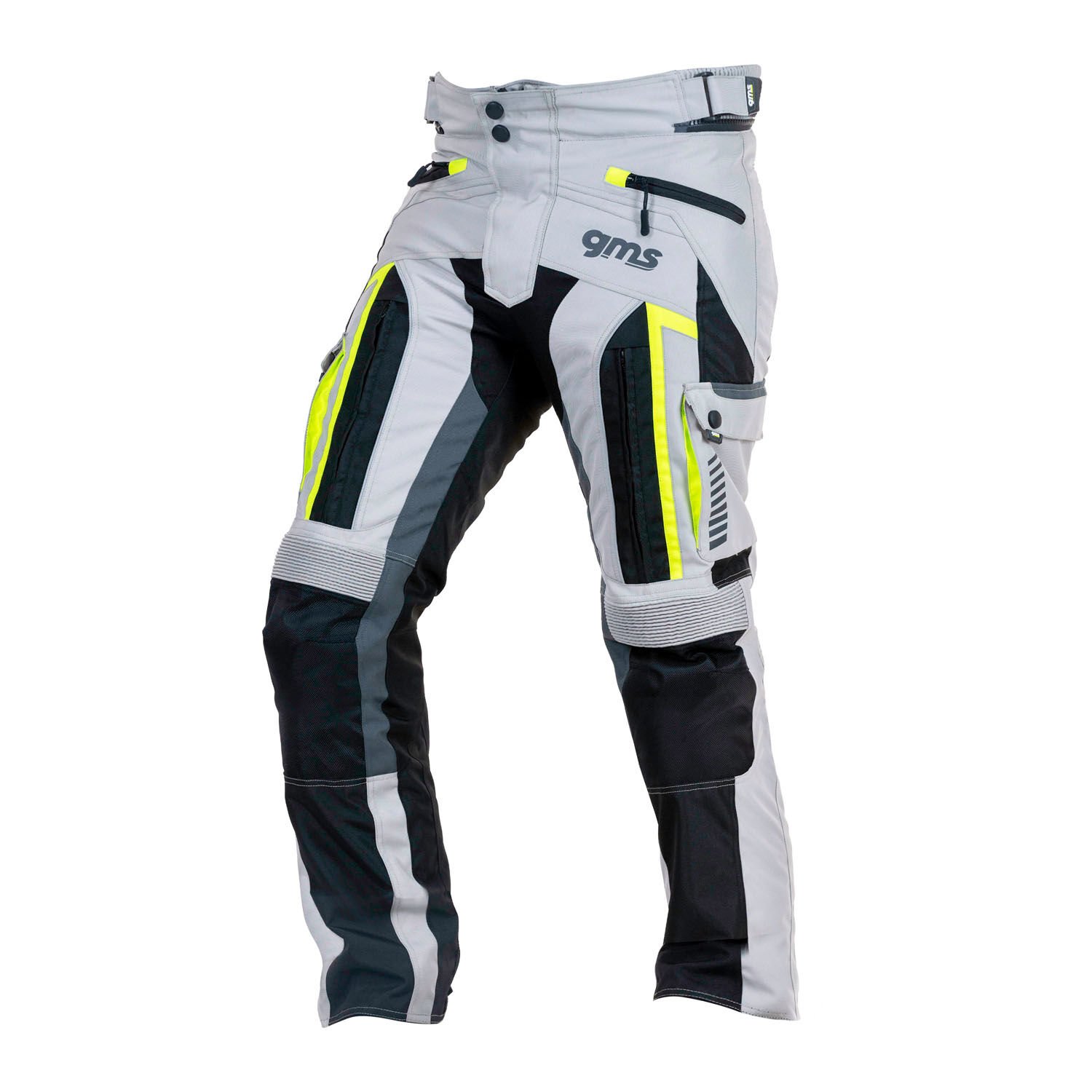 Gms Everest WP Su Geçirmez Motosiklet Pantolonu Gri / Antrasit / Sarı - 5XL
