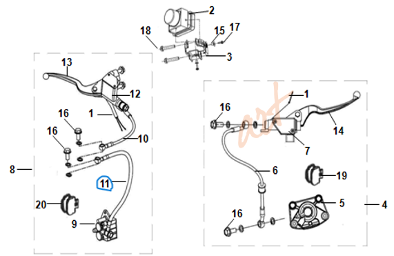 ST 200 ON FREN HORTUMU KALİPERE GİREN